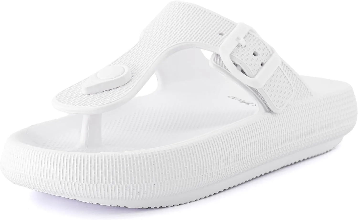 CUSHIONAIRE Women's Flo thong recovery cloud pool slide sandal with  Comfort
