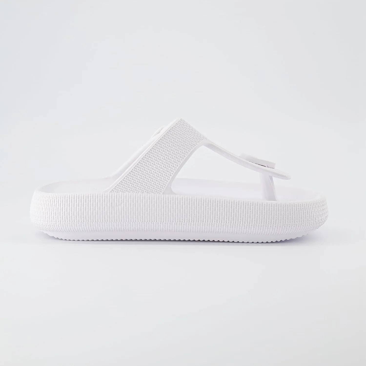 CUSHIONAIRE Women's Flo thong recovery cloud pool slide sandal with  Comfort