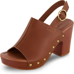 CUSHIONAIRE Women's Sisi Faux Wood Sandal  Comfort Foam & LiteSole Technology, Wide Widths Available