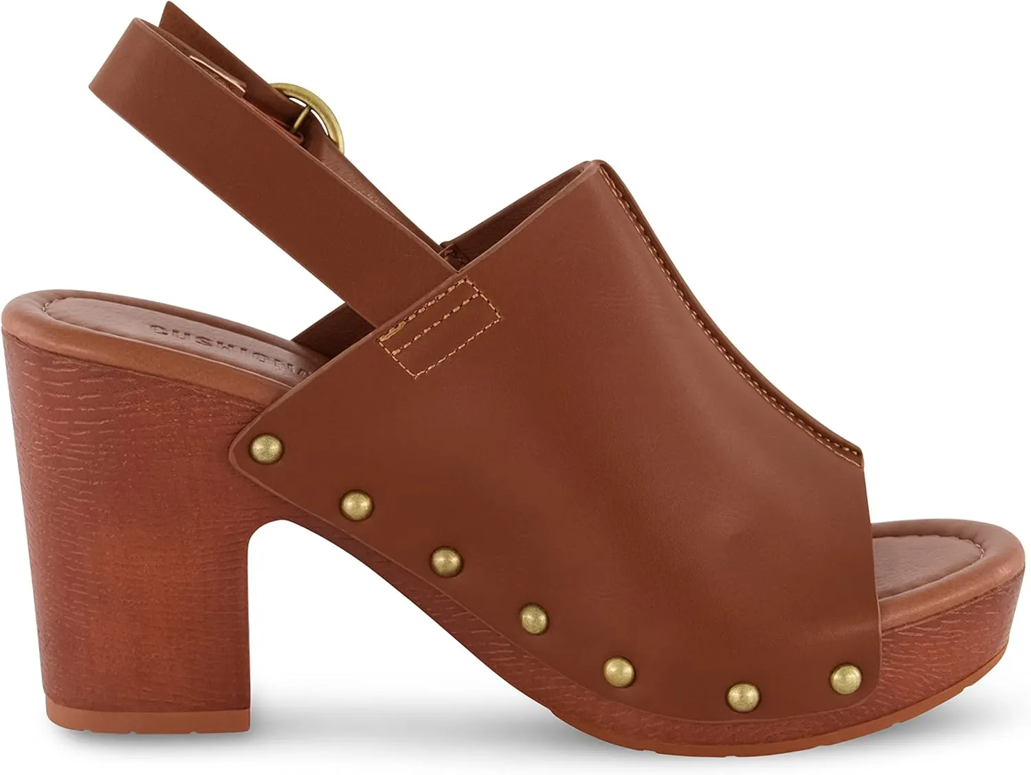 CUSHIONAIRE Women's Sisi Faux Wood Sandal  Comfort Foam & LiteSole Technology, Wide Widths Available