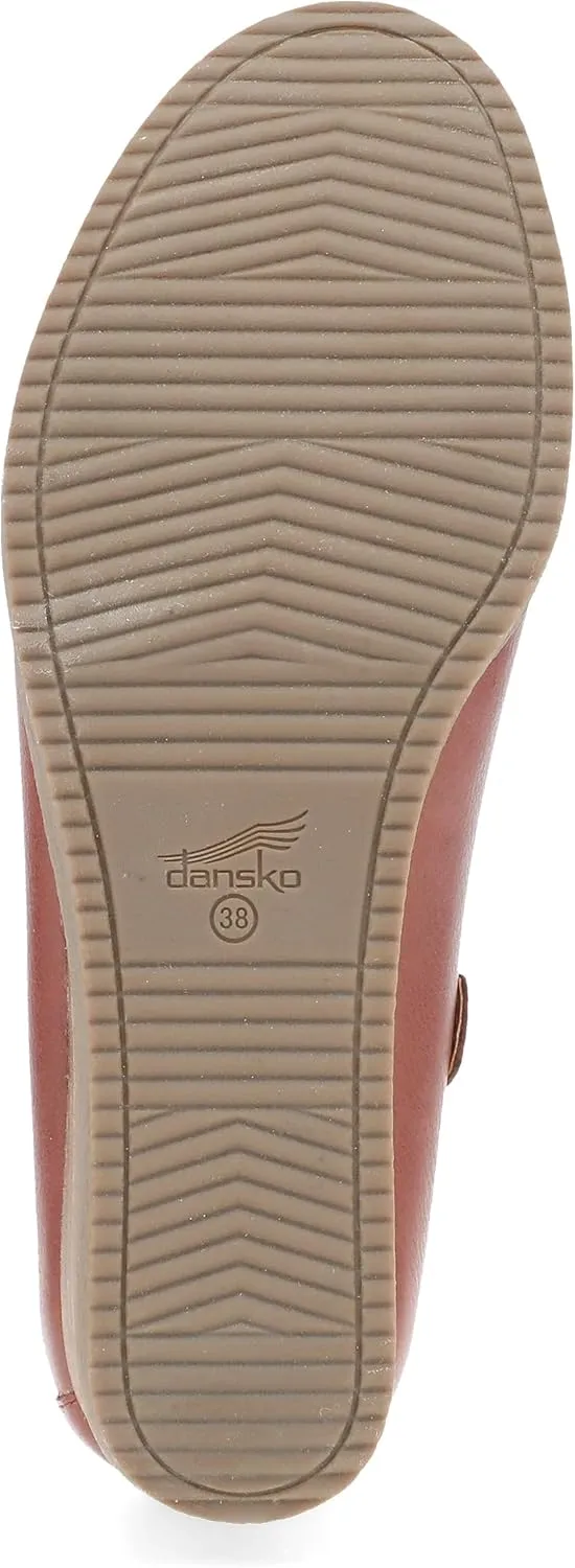 Dansko Sheridan Wedge Mule for Women - Durable Waterproof Leathers and Leather-Stacked Heel - Swivel Heel Strap with Buckle Detail to Ensure