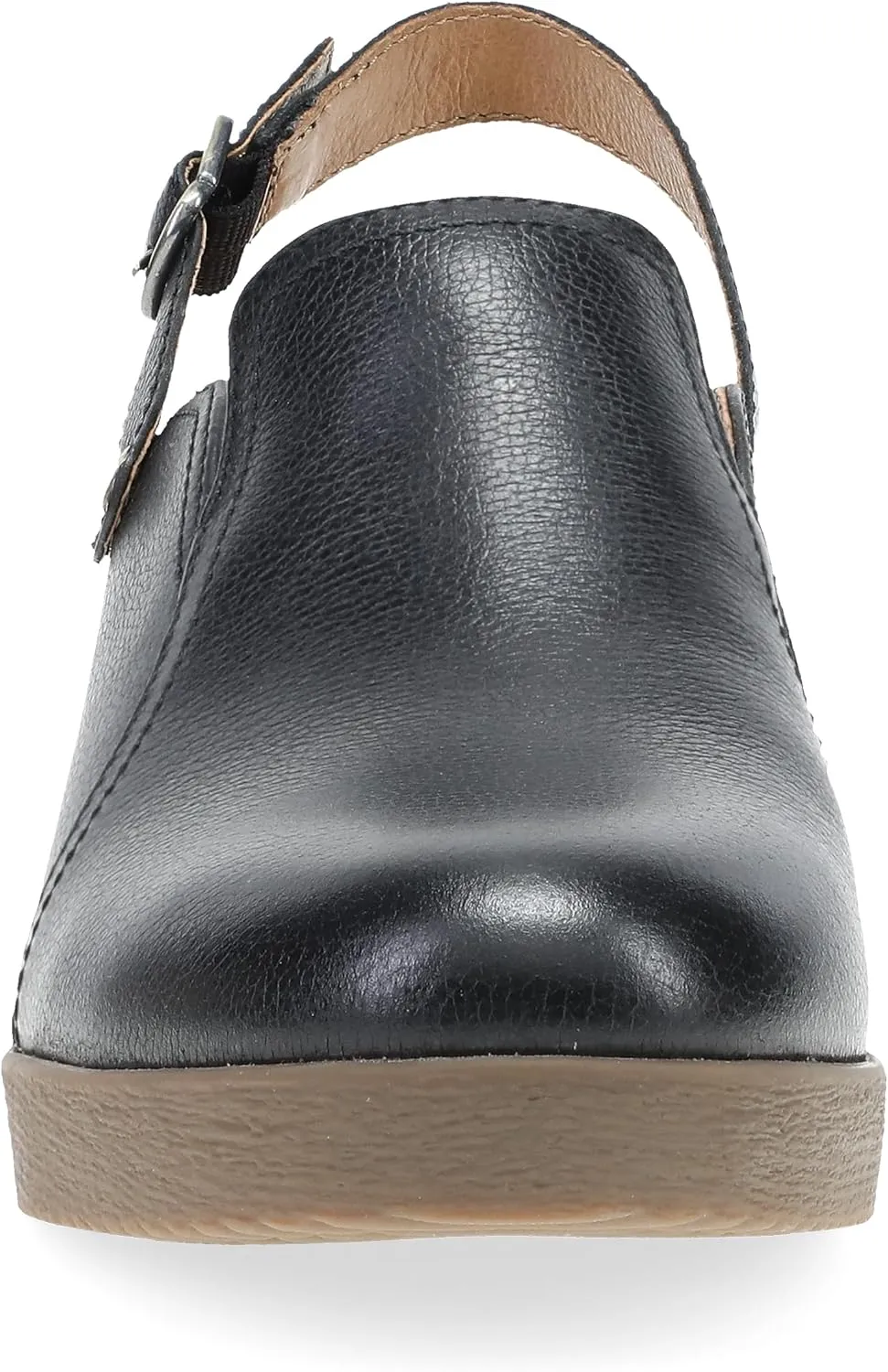 Dansko Sheridan Wedge Mule for Women - Durable Waterproof Leathers and Leather-Stacked Heel - Swivel Heel Strap with Buckle Detail to Ensure