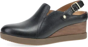 Dansko Sheridan Wedge Mule for Women - Durable Waterproof Leathers and Leather-Stacked Heel - Swivel Heel Strap with Buckle Detail to Ensure