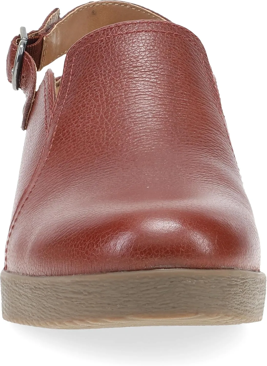 Dansko Sheridan Wedge Mule for Women - Durable Waterproof Leathers and Leather-Stacked Heel - Swivel Heel Strap with Buckle Detail to Ensure