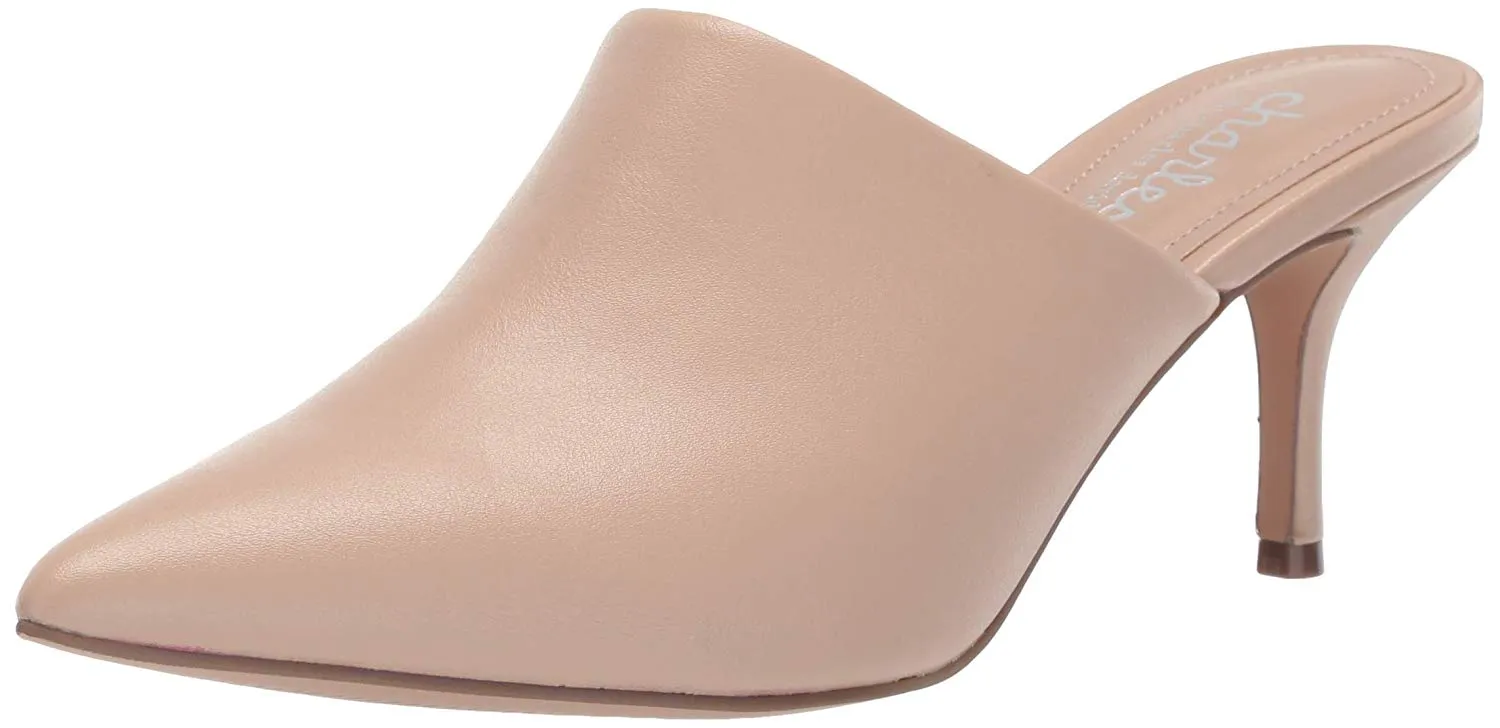 David Sandals Nude Charles Heeled Abree Pointy Back Mule Polished Record-breaking sale Charles by Classic
