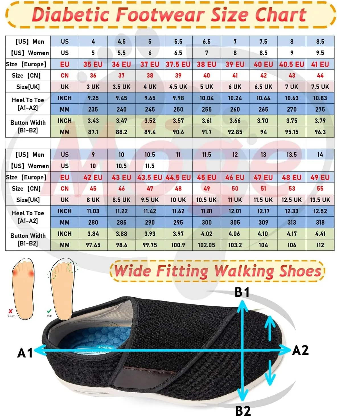 Diabetic Shoes for Men Extra Wide Width, Swollen Feet Shoes for Neuropathy Walking Shoes for Diabetics Pain Relief Lightweight Loafer Slip On Boat Wide Fit Trainers Men