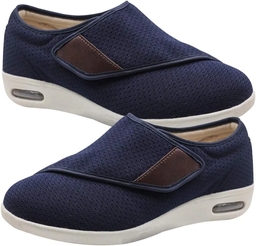 Diabetic Shoes for Men Extra Wide Width, Swollen Feet Shoes for Neuropathy Walking Shoes for Diabetics Pain Relief Lightweight Loafer Slip On Boat Wide Fit Trainers Men