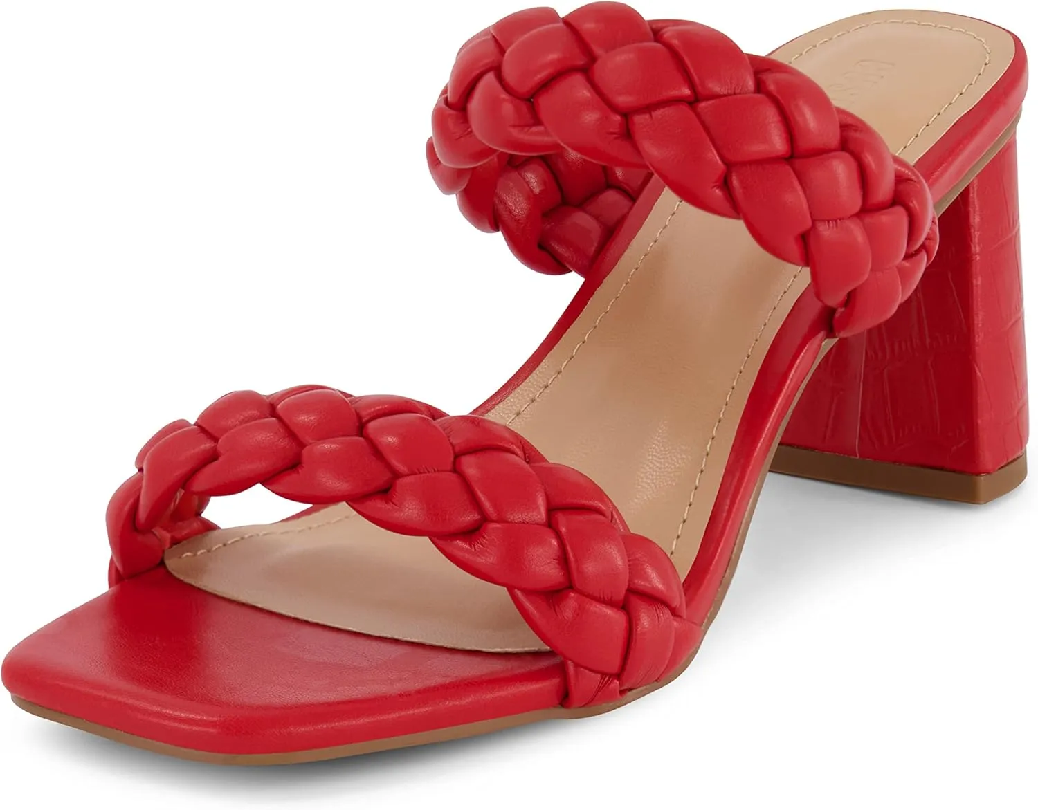 Dunes   CUSHIONAIRE Technology Women's Iris braided Heel Sandal  Memory Foam and Wide Widths Available