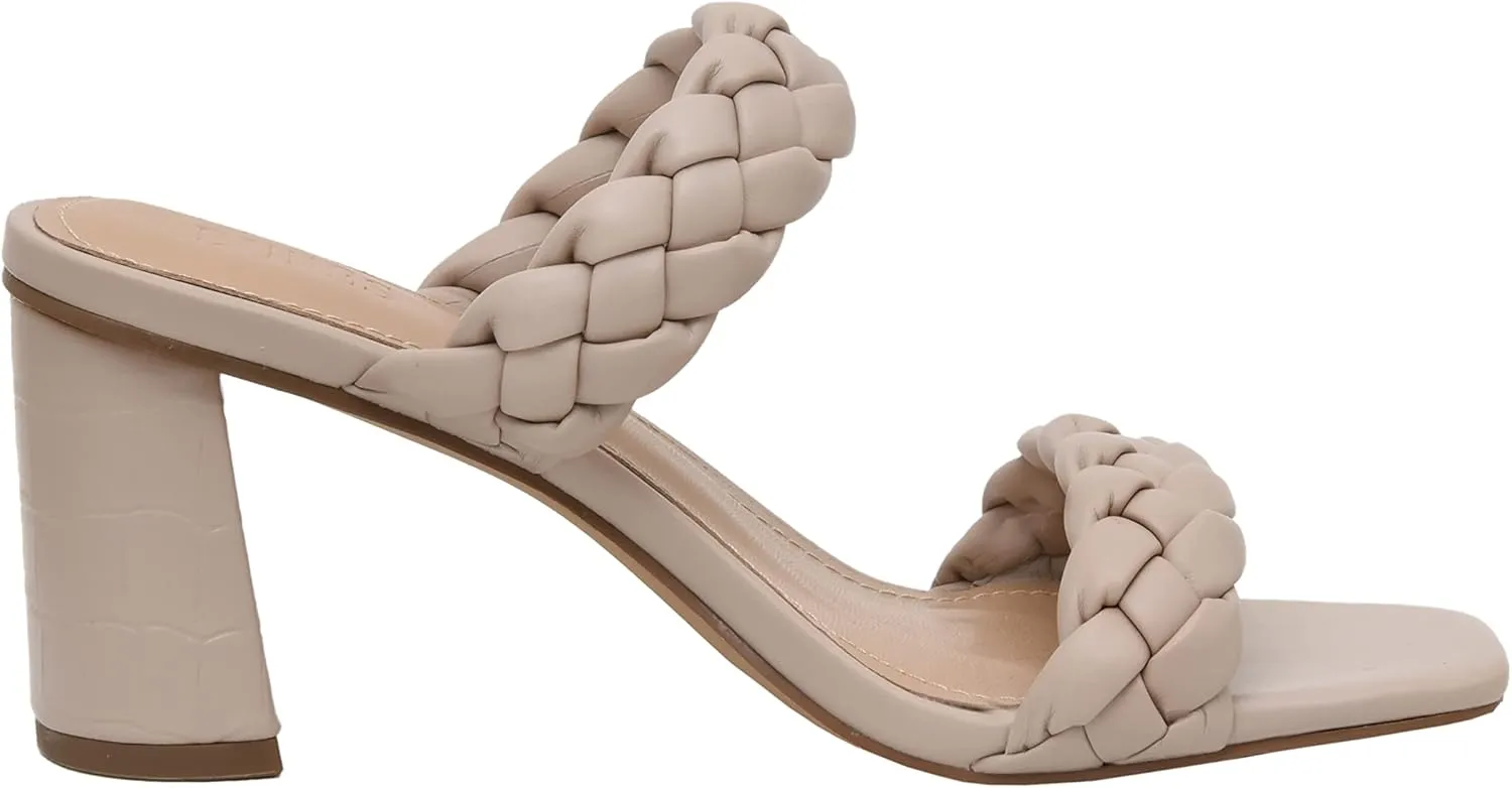 Dunes   CUSHIONAIRE Technology Women's Iris braided Heel Sandal  Memory Foam and Wide Widths Available