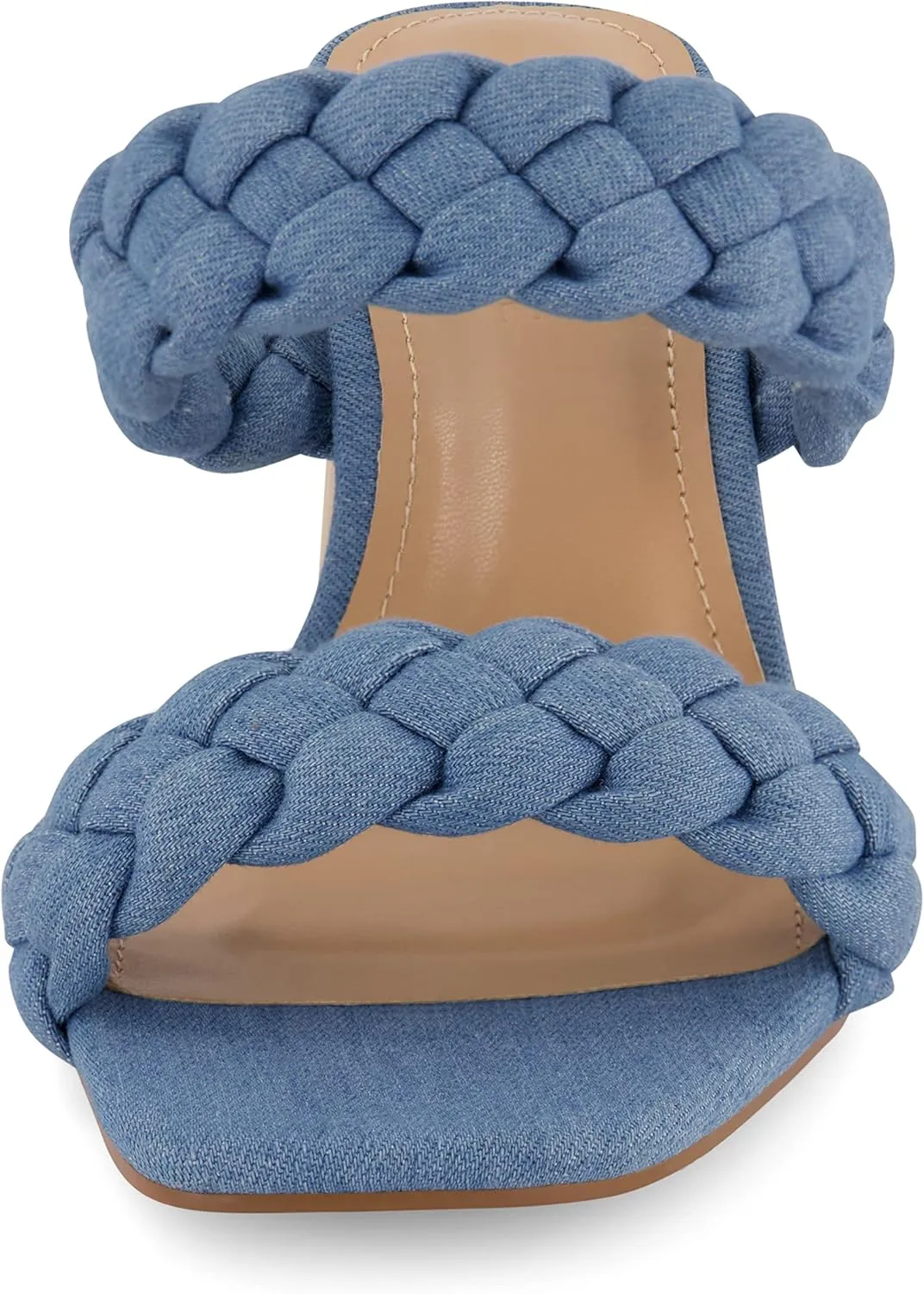 Dunes   CUSHIONAIRE Technology Women's Iris braided Heel Sandal  Memory Foam and Wide Widths Available