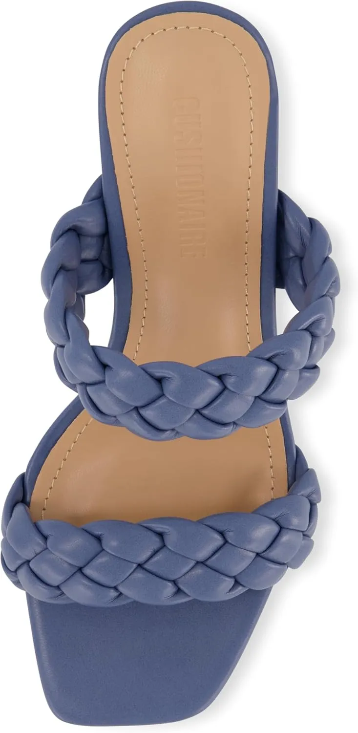 Dunes   CUSHIONAIRE Technology Women's Iris braided Heel Sandal  Memory Foam and Wide Widths Available