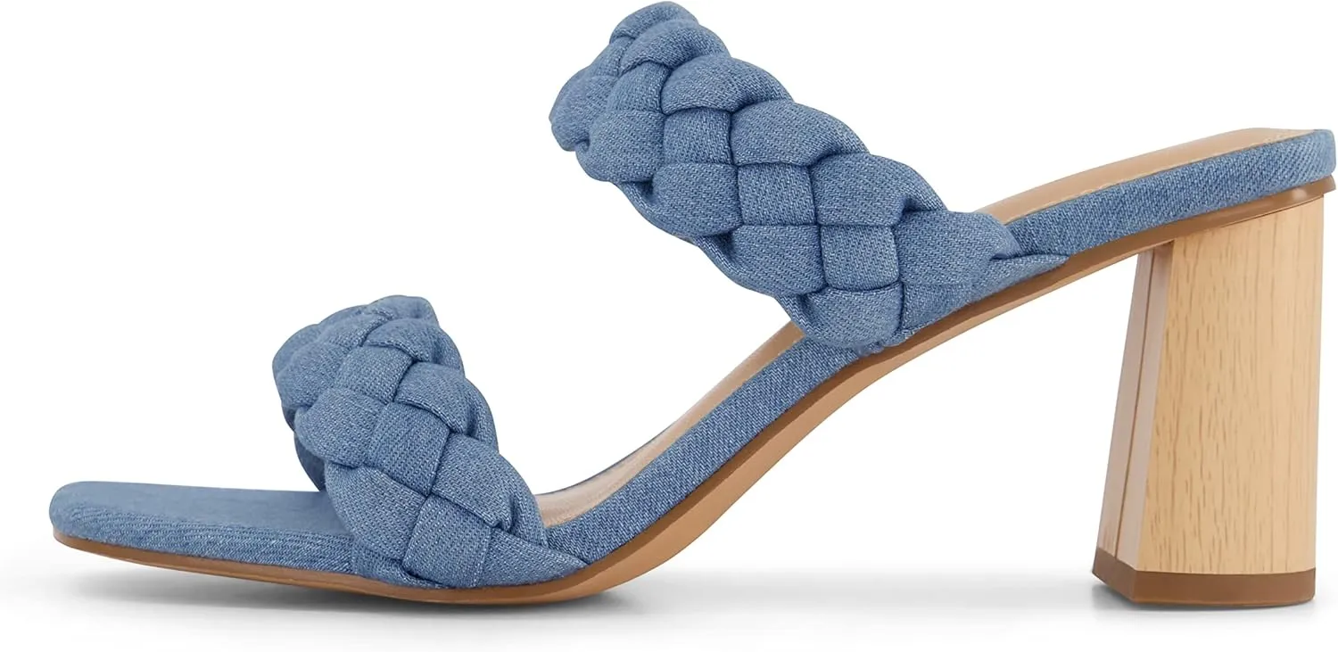 Dunes   CUSHIONAIRE Technology Women's Iris braided Heel Sandal  Memory Foam and Wide Widths Available