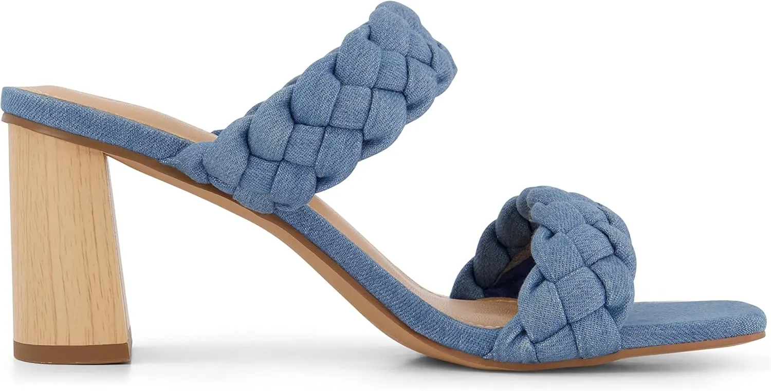 Dunes   CUSHIONAIRE Technology Women's Iris braided Heel Sandal  Memory Foam and Wide Widths Available