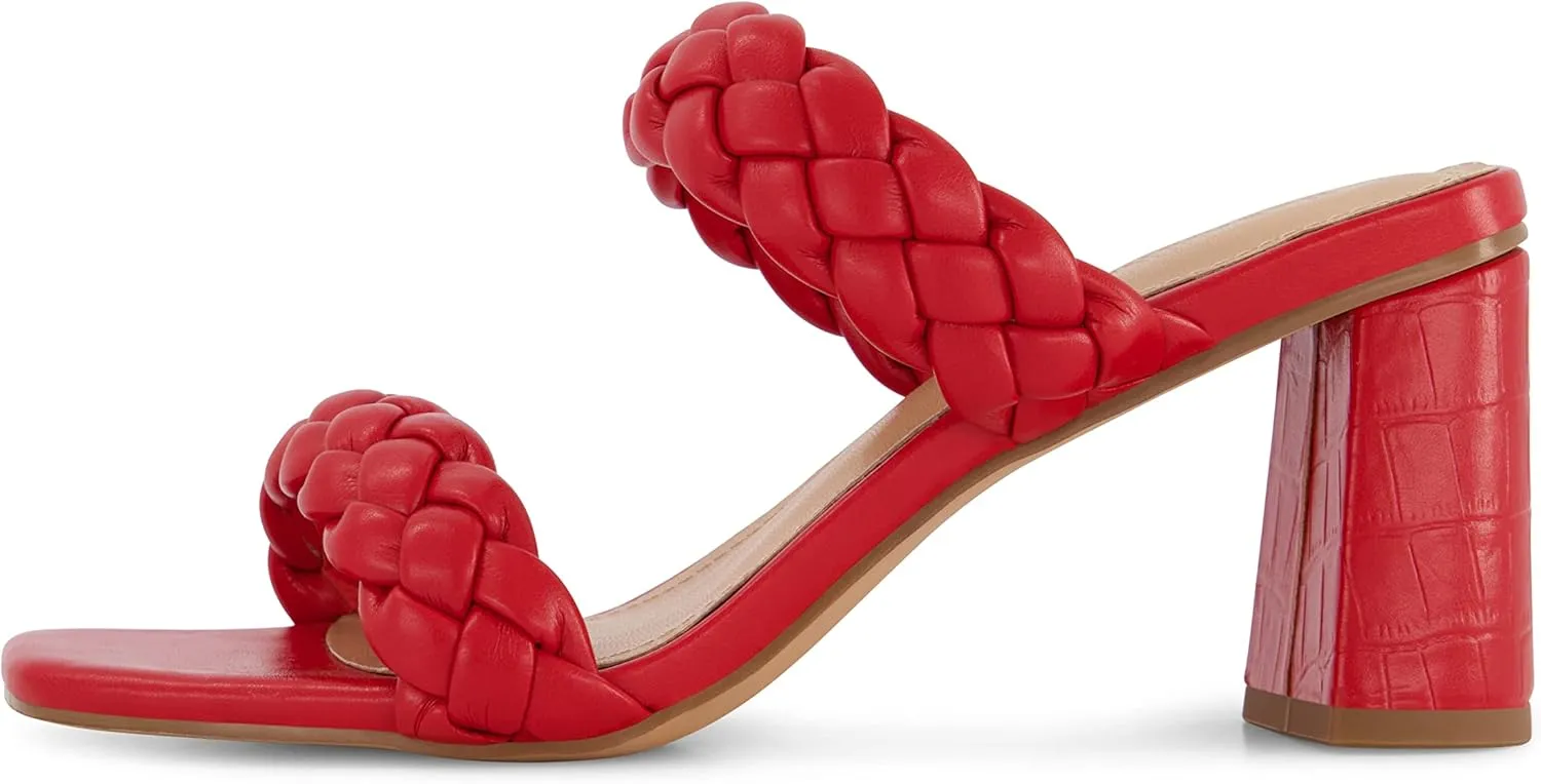 Dunes   CUSHIONAIRE Technology Women's Iris braided Heel Sandal  Memory Foam and Wide Widths Available