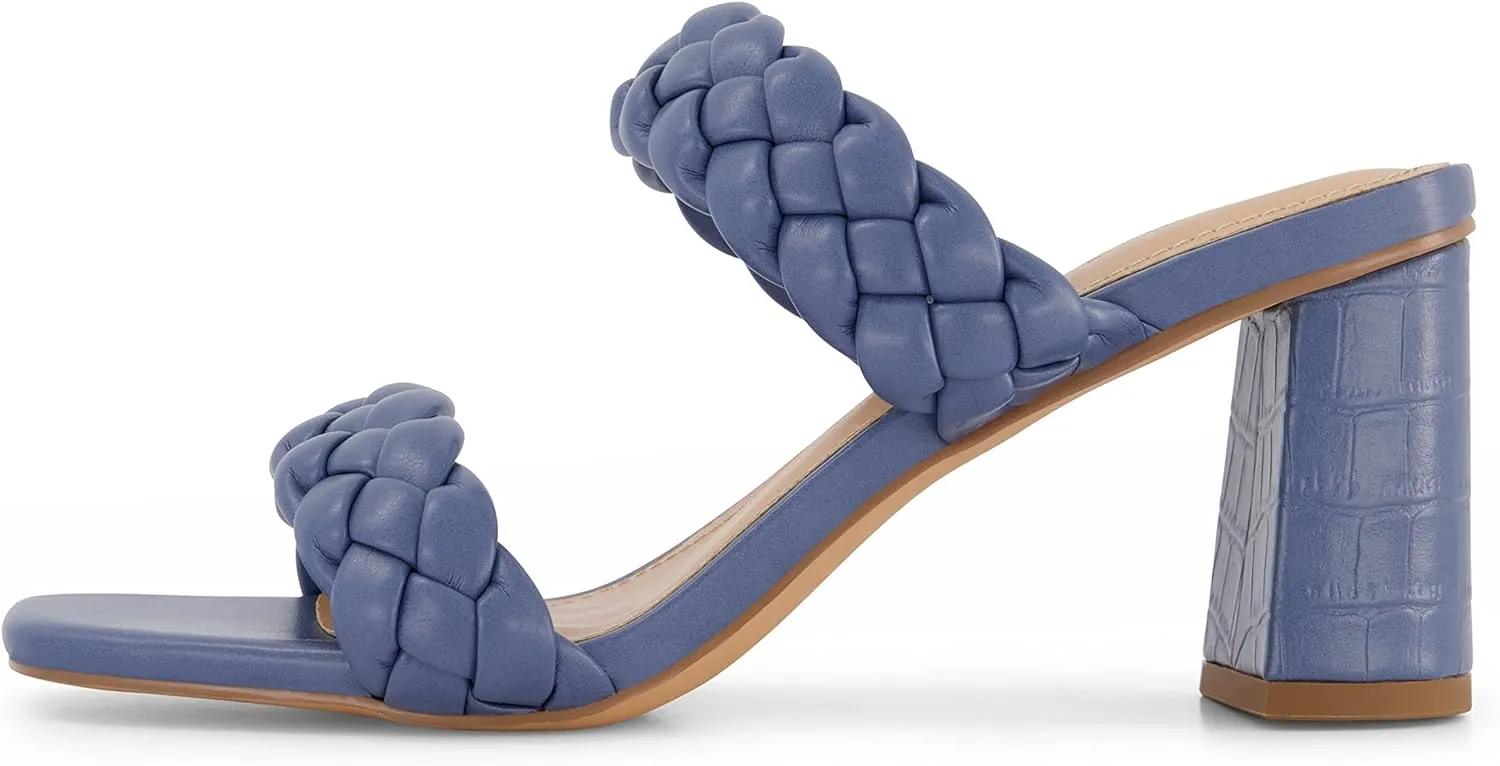 Dunes   CUSHIONAIRE Technology Women's Iris braided Heel Sandal  Memory Foam and Wide Widths Available