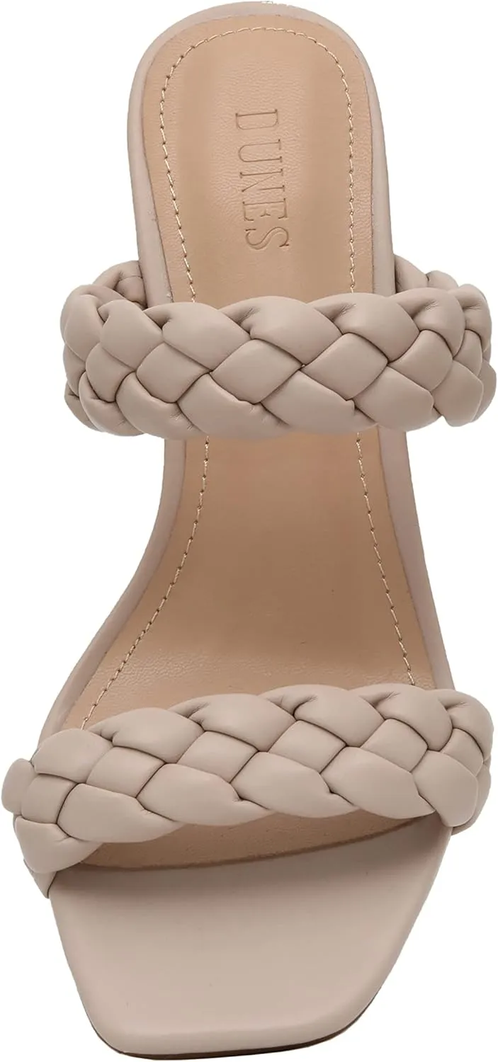 Dunes   CUSHIONAIRE Technology Women's Iris braided Heel Sandal  Memory Foam and Wide Widths Available