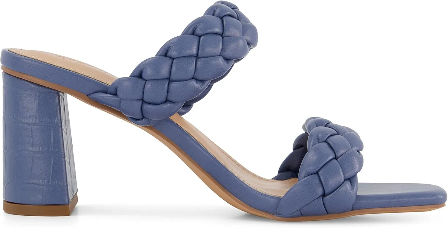 Dunes   CUSHIONAIRE Technology Women's Iris braided Heel Sandal  Memory Foam and Wide Widths Available