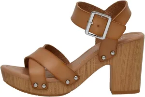Dunes Women's Sayer Faux Wood Sandal  Comfort Foam & LiteSole Technology