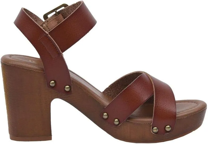 Dunes Women's Sayer Faux Wood Sandal  Comfort Foam & LiteSole Technology