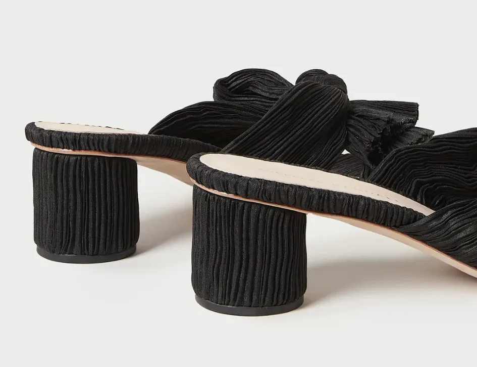 Emilia Knot Mule, Black
