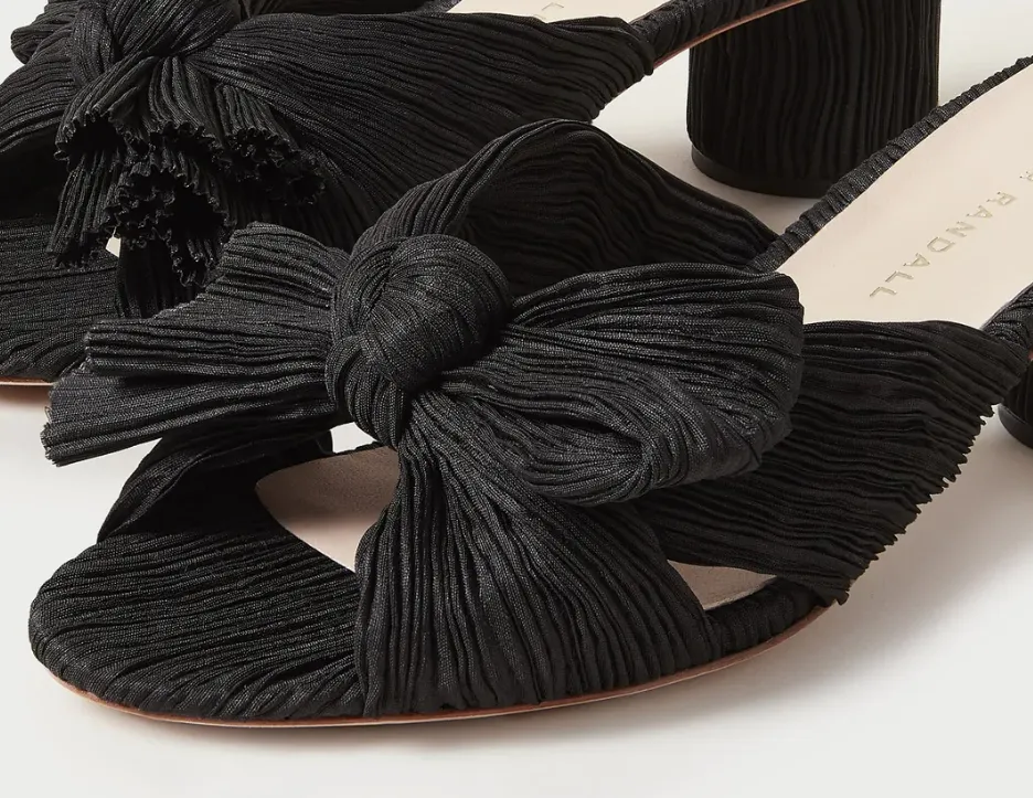 Emilia Knot Mule, Black