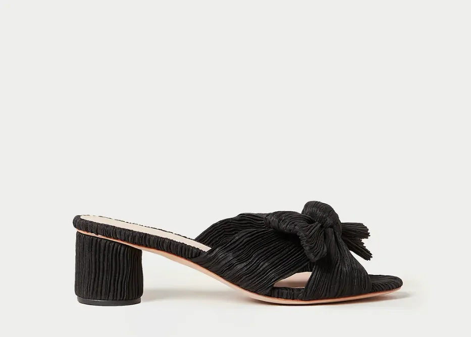 Emilia Knot Mule, Black