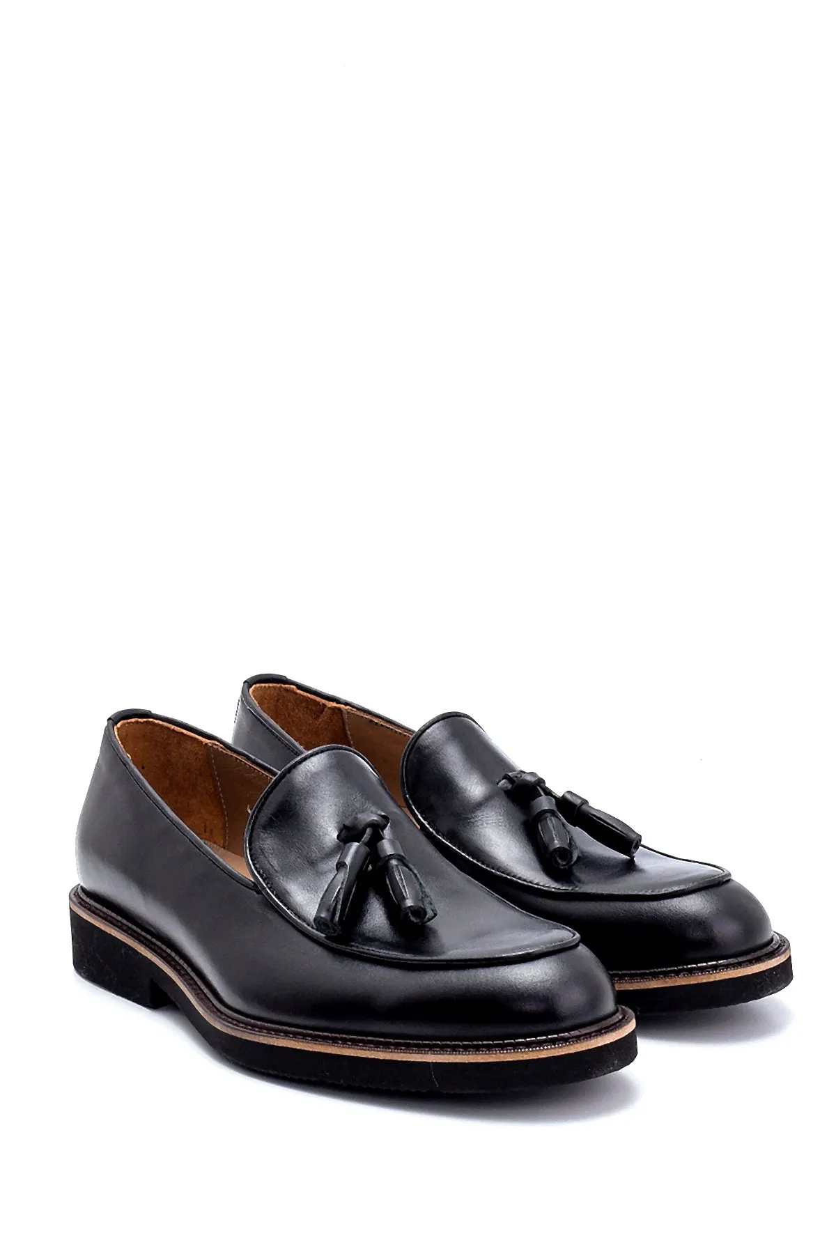 Erkek Deri Püskül Detaylı Loafer