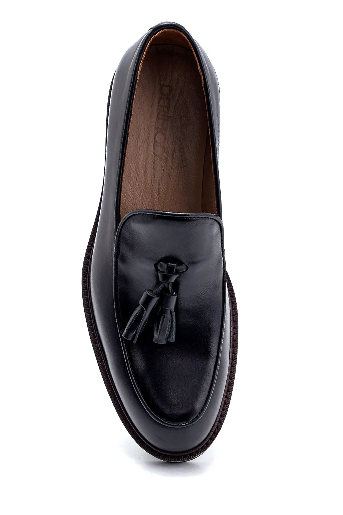 Erkek Deri Püskül Detaylı Loafer