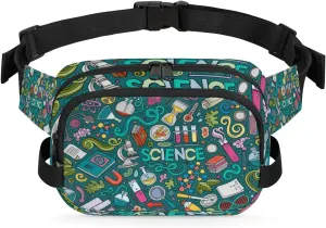 Fanny Pack for Women Men, Science Chemistry Waist Pack Bag Educational Waterproof Belt Bag with Adjustable Strap Casual Hip Bum Bag Crossbody Bags for Running Trave Hiking Cycling Workout