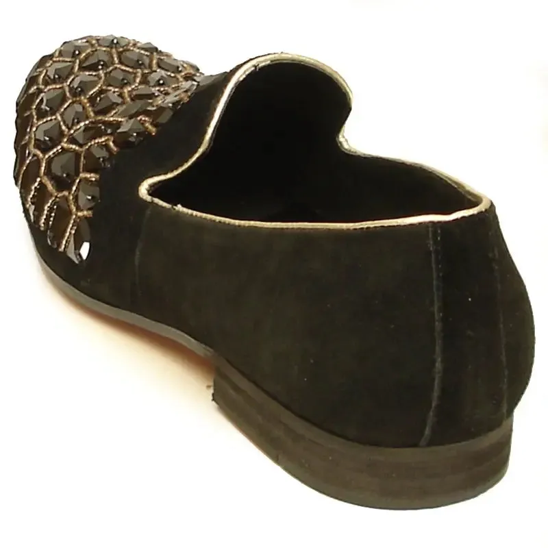 Fiesso FI-7023 Black Loafers