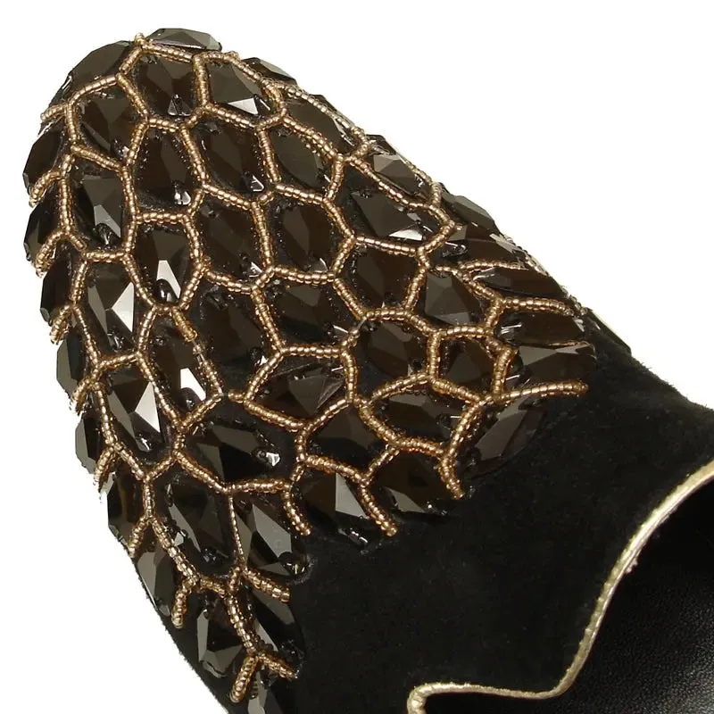 Fiesso FI-7023 Black Loafers