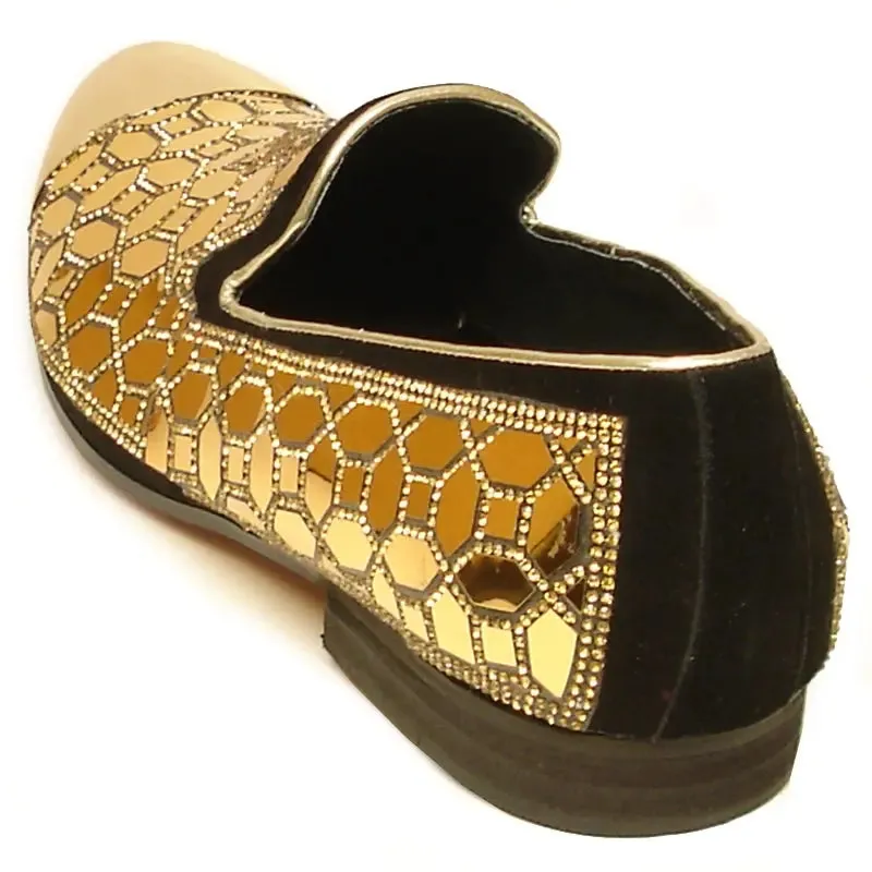 Fiesso FI-7024 Gold Loafers