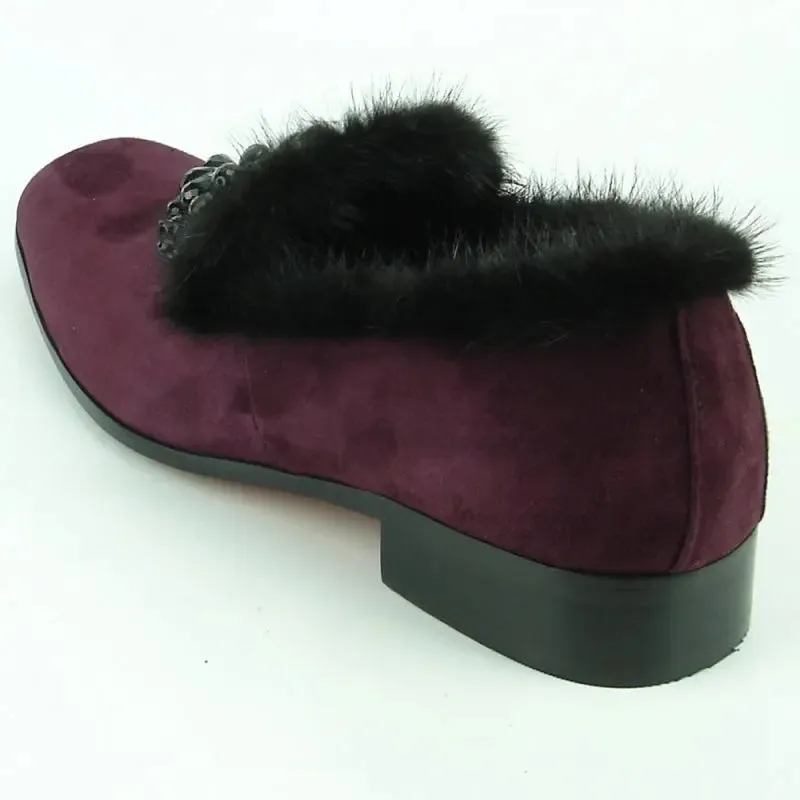 Fiesso FI-7306 Burgundy Loafers