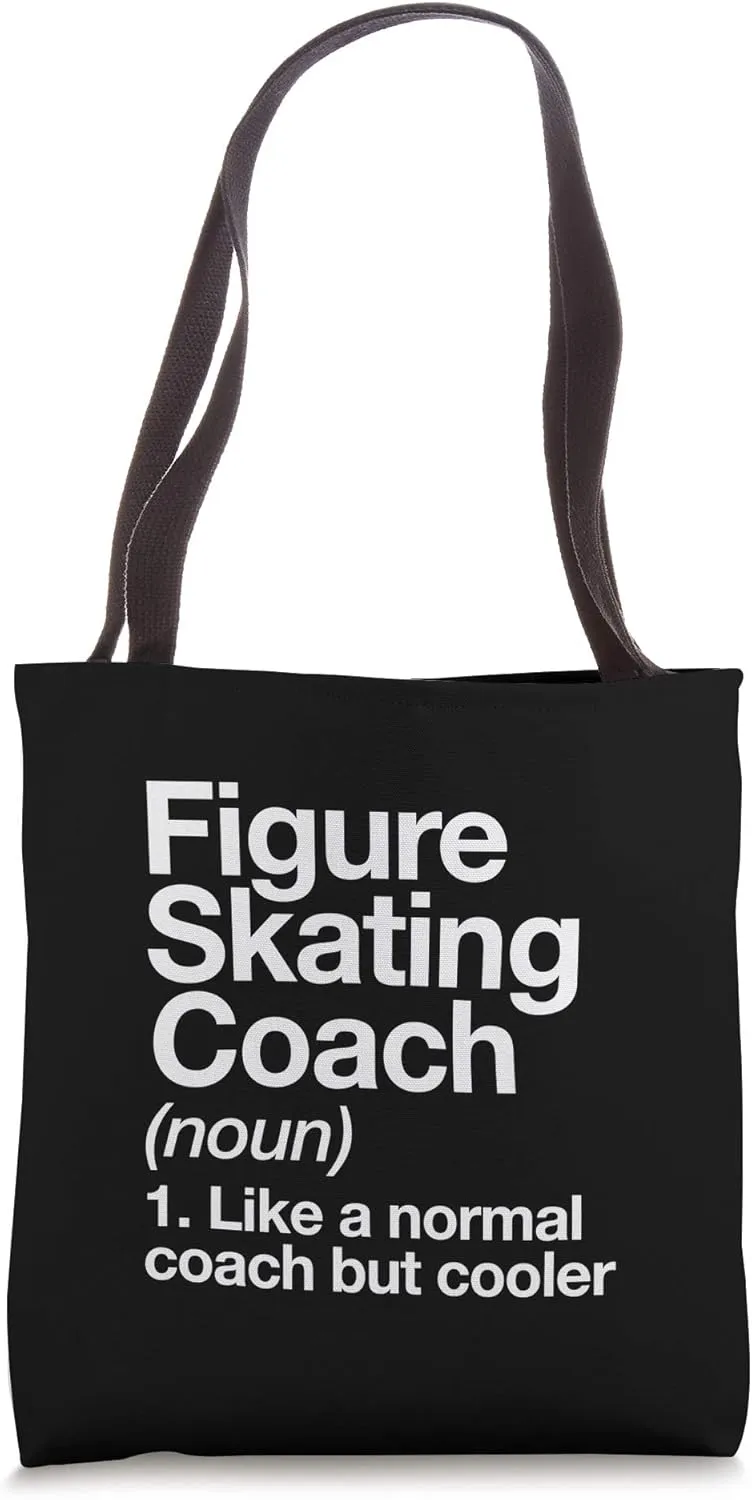 Figure Skating Coach Definition Sports Funny Trainer Skater Tote Bag