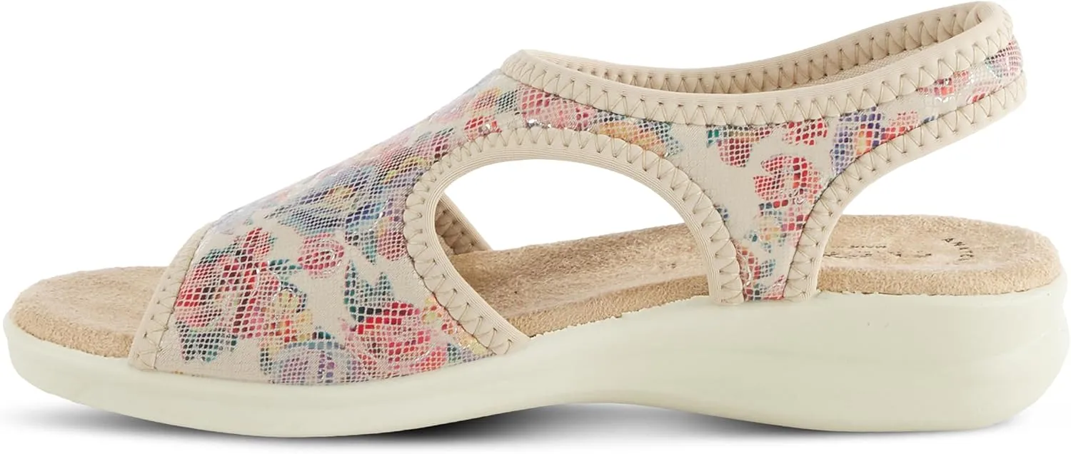 Flexus Women's Nyaman-Floral Slingback Sandal