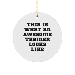 for Gifts, Trainer from Christmas Awesome Trainers, Quotes, Trainer Ornament Ornament, Top selection Voice-activated Friends Circle Funny Trainer Inspirational Circle Gifts