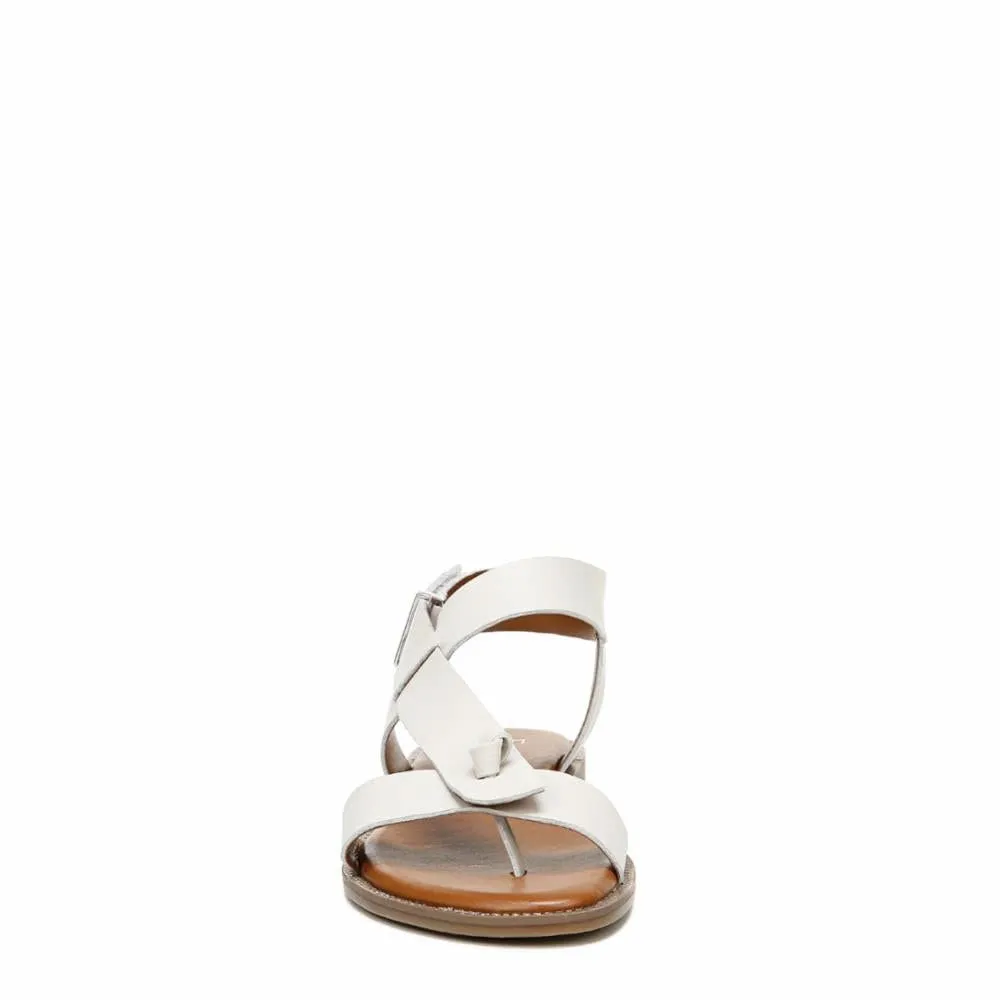 Franco Sarto Womens Glenni Ankle Strap Flat Sandals, Putty, 5 M