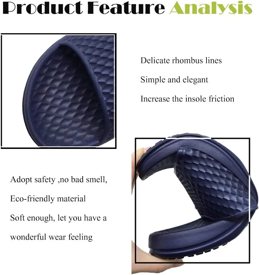 FUNKYMONKEY Mens Bathroom Shower Slippers Indoor Home Beach Non Slip Sandal