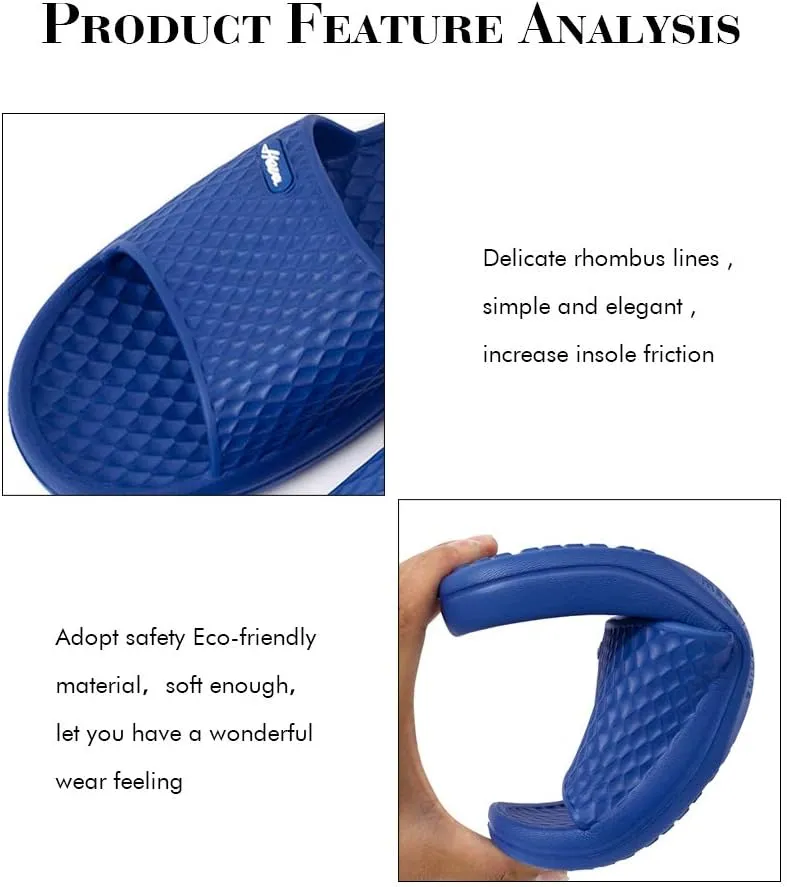 FUNKYMONKEY Mens Bathroom Shower Slippers Indoor Home Beach Non Slip Sandal