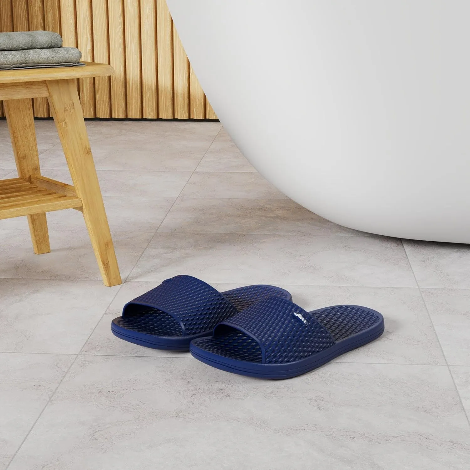 FUNKYMONKEY Mens Bathroom Shower Slippers Indoor Home Beach Non Slip Sandal