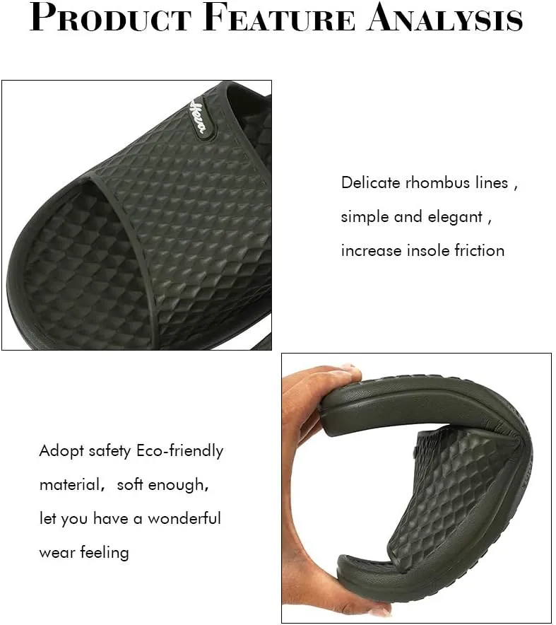 FUNKYMONKEY Mens Bathroom Shower Slippers Indoor Home Beach Non Slip Sandal