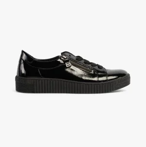 Gabor WISDOM Womens Trainers Black Patent