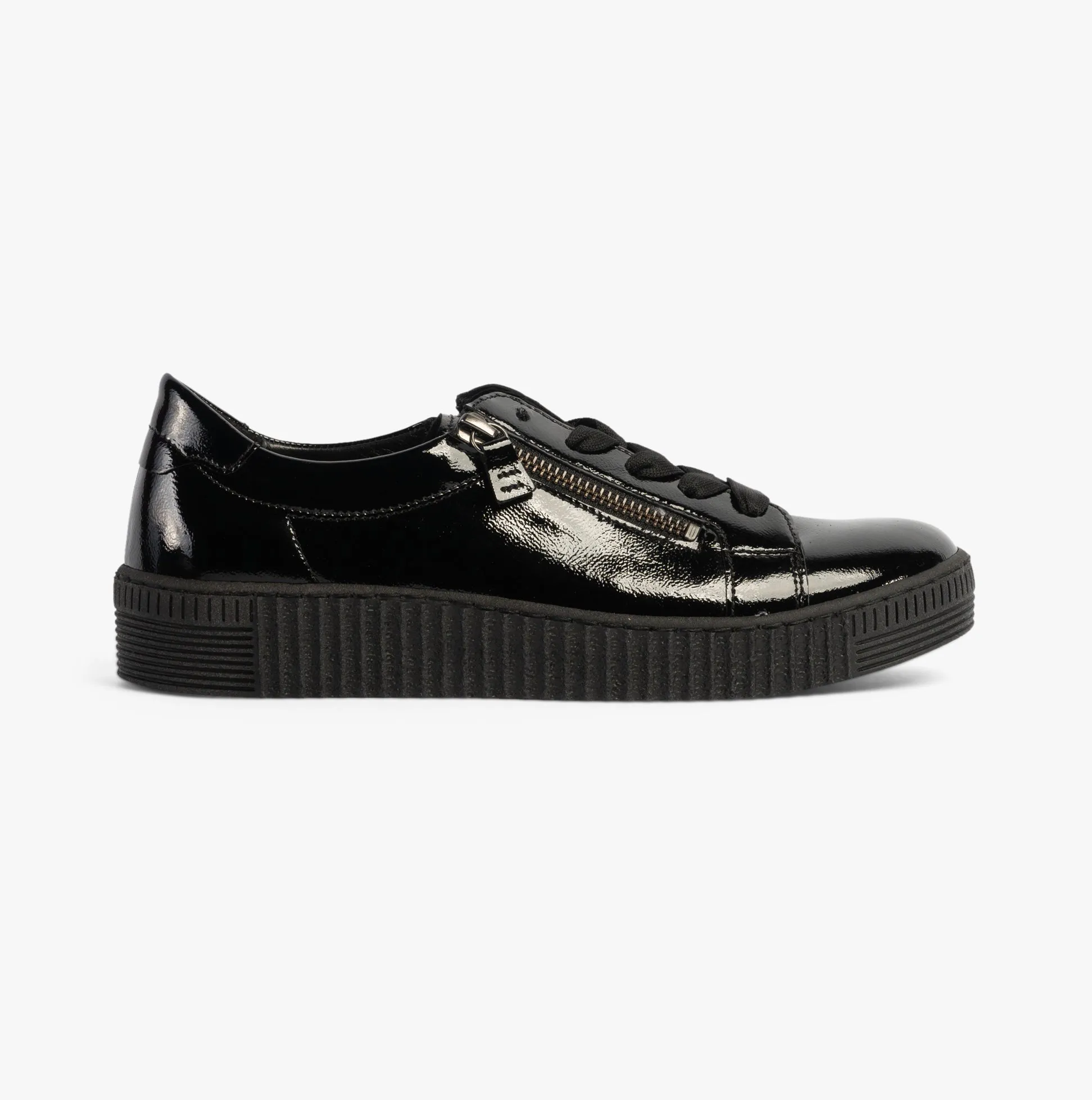 Gabor WISDOM Womens Trainers Black Patent