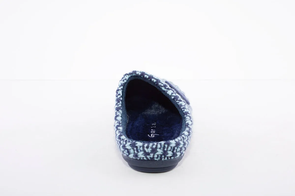GARZON - 5501.345 FLAT KNIT MULE SLIPPER - BLUE