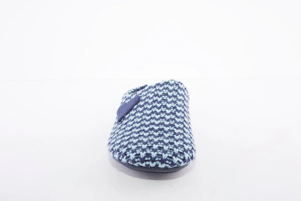 GARZON - 5501.345 FLAT KNIT MULE SLIPPER - BLUE