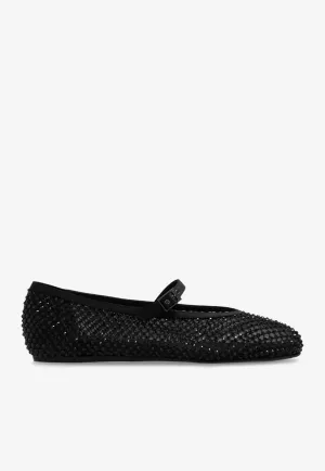 Gilda Crystal-Embellished Ballet Flats