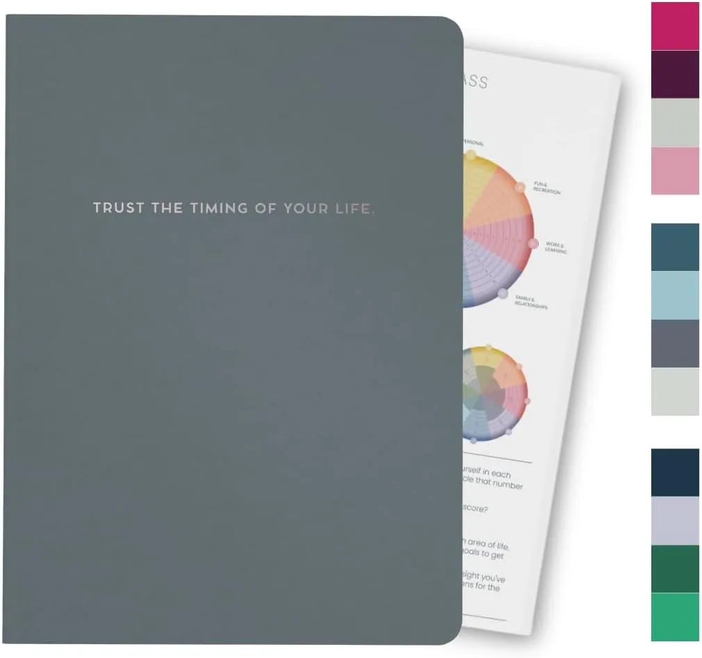 Goal Setting Companion Notebooks - Undated 12-Months Planner for Bold Vision & Weekly Actions, A5 Confidence-Building Achievement System, Just Begin Set