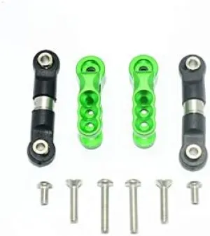 GPM For Traxxas E-Revo VXL 2.0 / E-Revo Brushless Upgrade Parts Aluminum 23T Servo Horn With Stainless Steel Adjustable Tie Rods - 10Pc Set Green