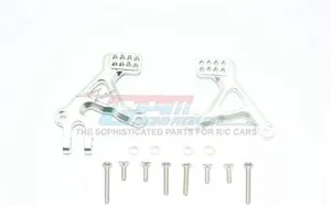 GPM For Traxxas TRX-4 Defender/TRX-4 Tactical Unit Upgrade Parts Aluminum Front Adjustable Shock Tower - 2Pc Set Silver