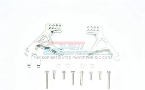 GPM For Traxxas TRX-4 Defender/TRX-4 Tactical Unit Upgrade Parts Aluminum Front Adjustable Shock Tower - 2Pc Set Silver